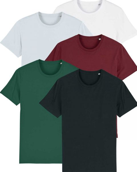 Herren | 5er Pack Basic T-Shirt | mittelschwer | in verschiedene Farben