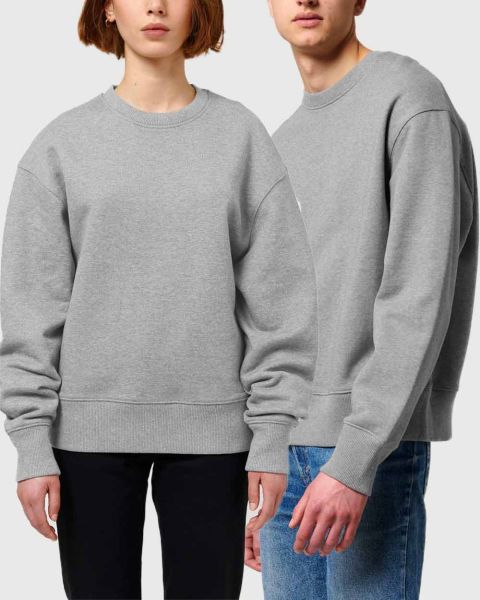 Dicker lässiger Sweater aus schwerer 100% Bio-Baumwolle