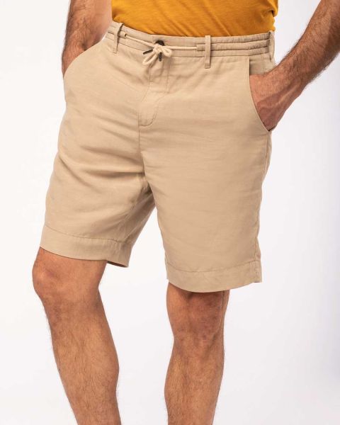 Herren Bermuda-Shorts Straight Fit aus Nachhaltigen Lyocellfasern und Leinen