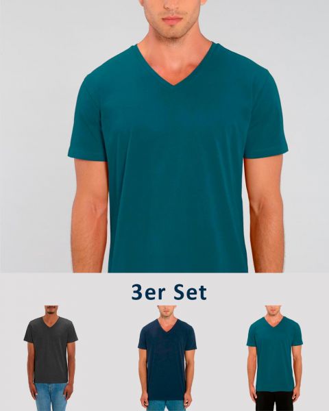 3er Pack V T-Shirt für Männer | Fair & Nachhaltig