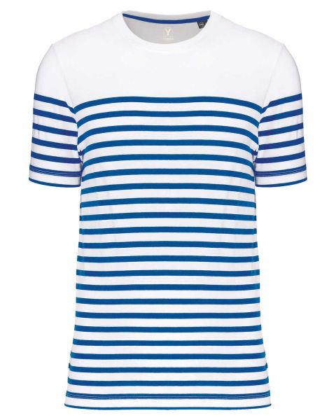 Nachhaltiges Herren-T-Shirt mit Rundhalsausschnitt im Marine-Stil
