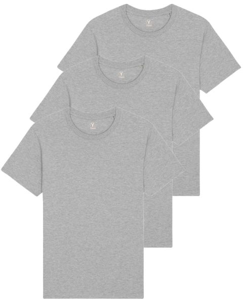 3er Pack Basic T-Shirts | Unisex | 150 g/qm Bio-Baumwolle