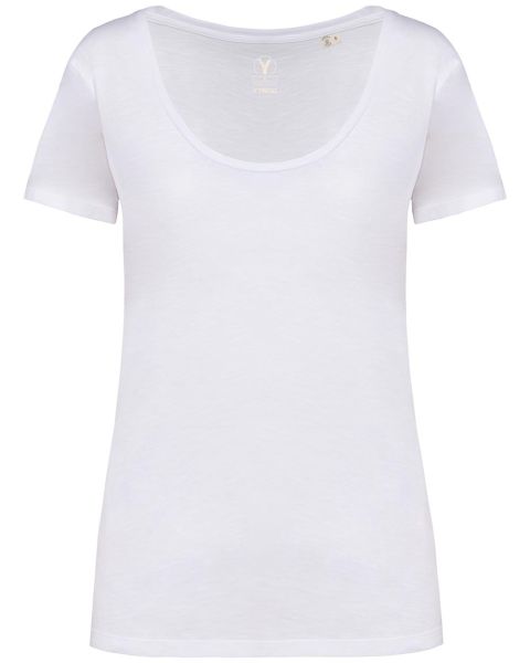 Damen-T-Shirt mt Slub Optik aus 100% Bio-Baumwolle