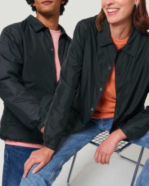 Coacher Jacke für Sie & Ihn aus recyceltem PET, Übergangsjacke mit Knöpfen