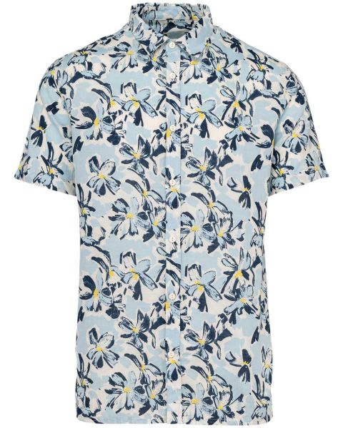 Herren Hawaii Hemd | Bio -Baumwolle-Leinen-Mix | Aloha Shirt | Kurzarm Hemd
