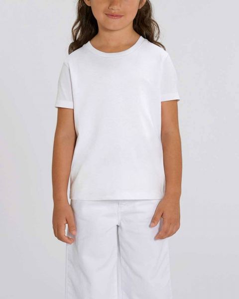 Kinder | Basic T-Shirt | Weiß & Schwarz | 100% Bio Baumwolle