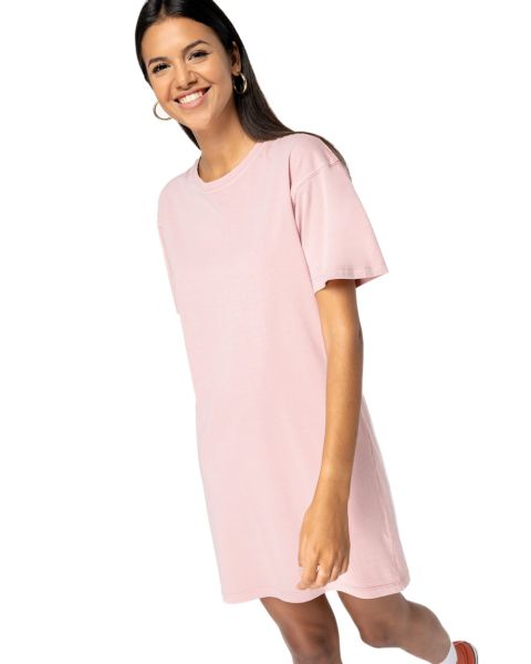Ausgewaschenes Damen T-Shirt Kleid aus 100% Bio-Baumwolle